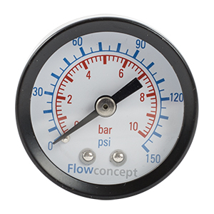 TJEP pressure gauge, 0-10 bar, 1/8" 