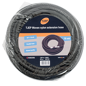 TJEP woven nylon ext. hose, 1/4” x 10 m with coupling / nipple